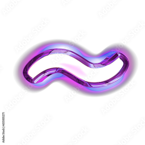 Blue symbol in a purple frame with glow photo