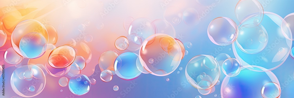 Abstract background with colorful soap bubbles 