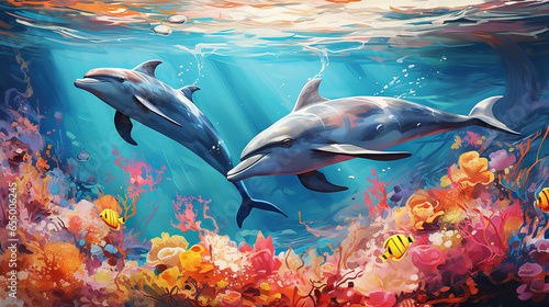 Dolphins Dancing in the Deep Abyss