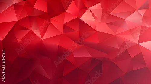 Abstract Background of triangular Patterns in ruby Colors. Low Poly Wallpaper