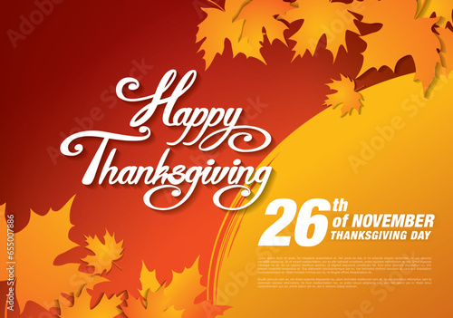 thanksgiving day, greeting card, vector illustration