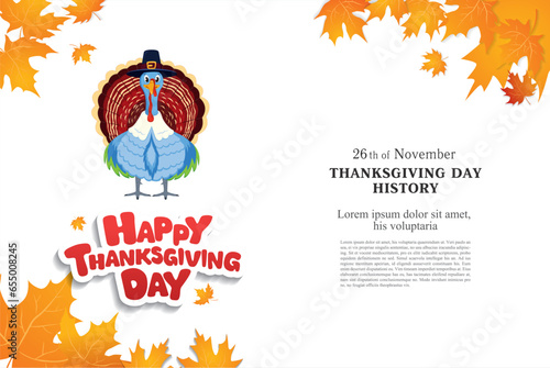 thanksgiving day, greeting card, vector illustration