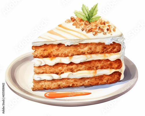 piece of cake illustration art on white background photo