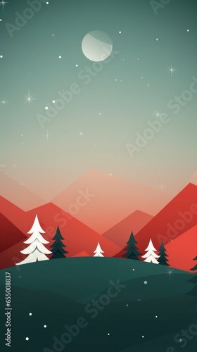 minimalistic vertical christmas winter background. wallpaper