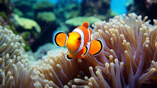 Clownfish on reef
