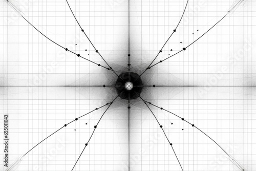 Individual in mathematical space, euclidean geometry and coordinate system, generated using modern techniques. Generative AI