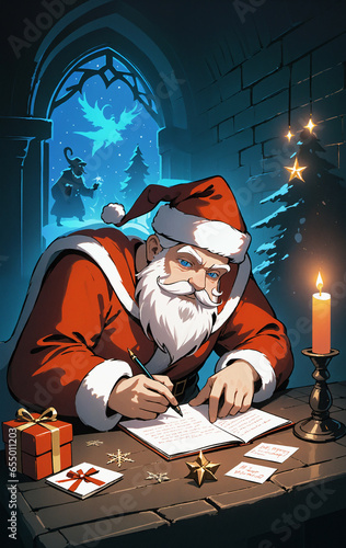 Santa checking the list