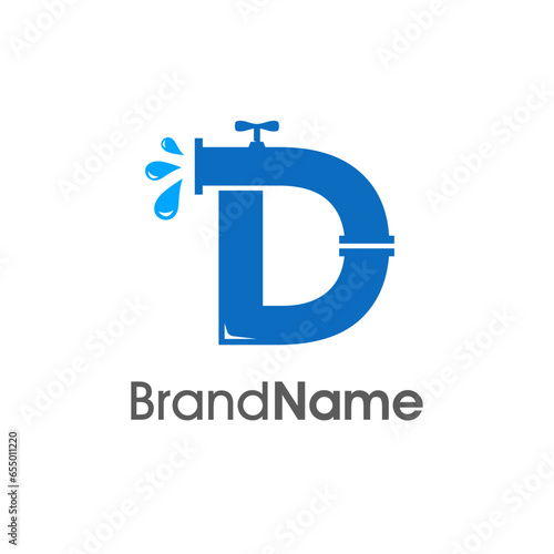 Modern Initial D Pipe and Water Logo