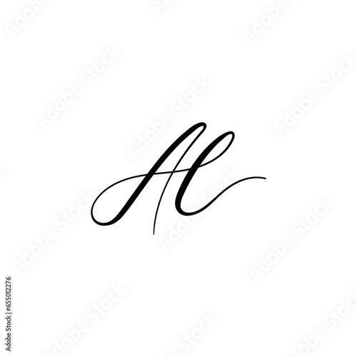 A L AL handwriting logo of initial signature