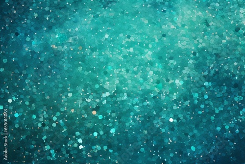 Glittering aqua background texture with sparkling teal shine. Generative AI