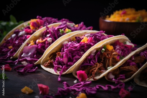 In this visually appealing photograph, a hardshell taco oozes with tender, slowcooked shredded beef. The meat is generously topped with melted jack cheese, creating a savory and indulgent