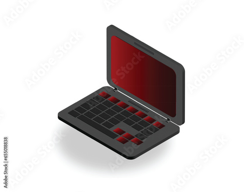 notebook vetor isometric 