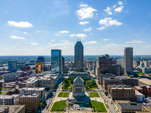 Indianapolis Downtown Skyline Aerial