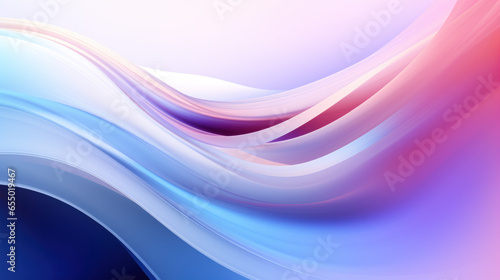 Abstract futuristic background with subtle blue and pink colors moving high speed wave lines. Data transfer concept. Web page, wallpaper, PPT background. Generative AI. © Yuliya