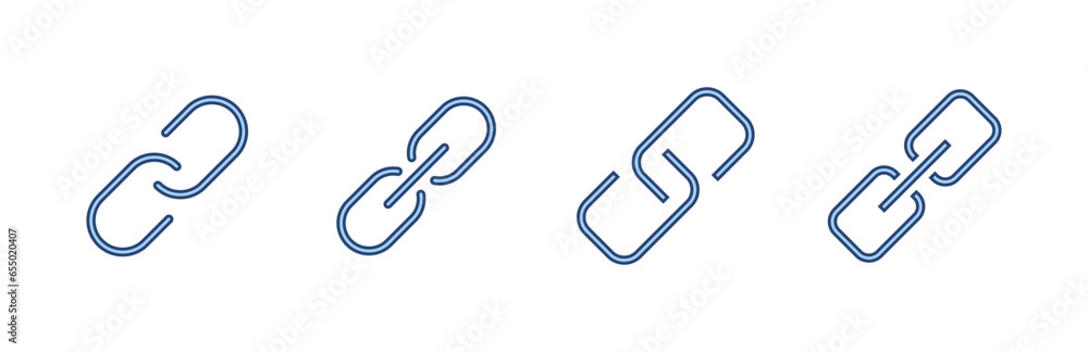 Link icon vector. Hyperlink chain sign and symbol Link icon vector. Hyperlink chain sign and symbol
