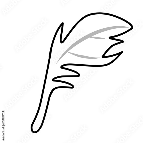 feather line icon
