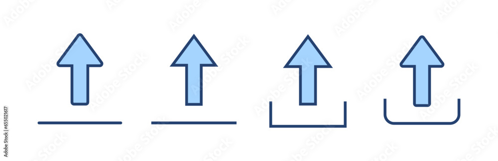 Upload icon vector. load data sign and symbol Upload icon vector. load data sign and symbol