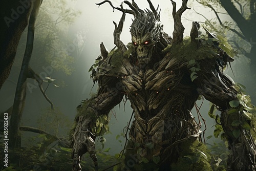 sinister woodland titan crafted with. Generative AI