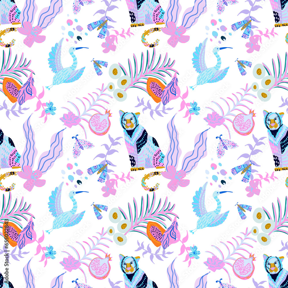 jungle animals seamless pattern jungle animals seamless pattern