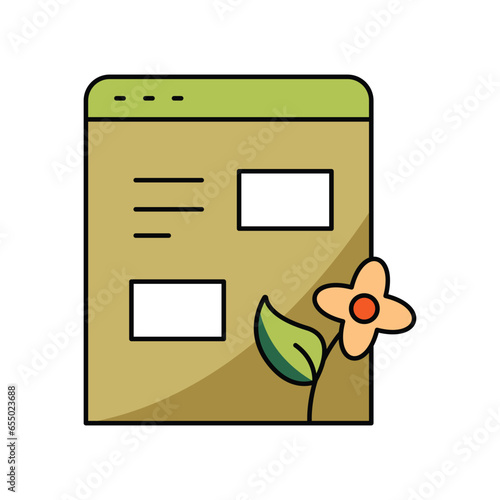 Spring website icon design illustration. Vector design