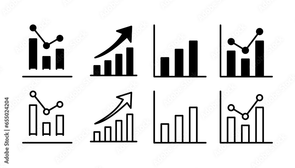 Growing graph Icon vector. Chart icon. Graph Icon Growing graph Icon vector. Chart icon. Graph Icon