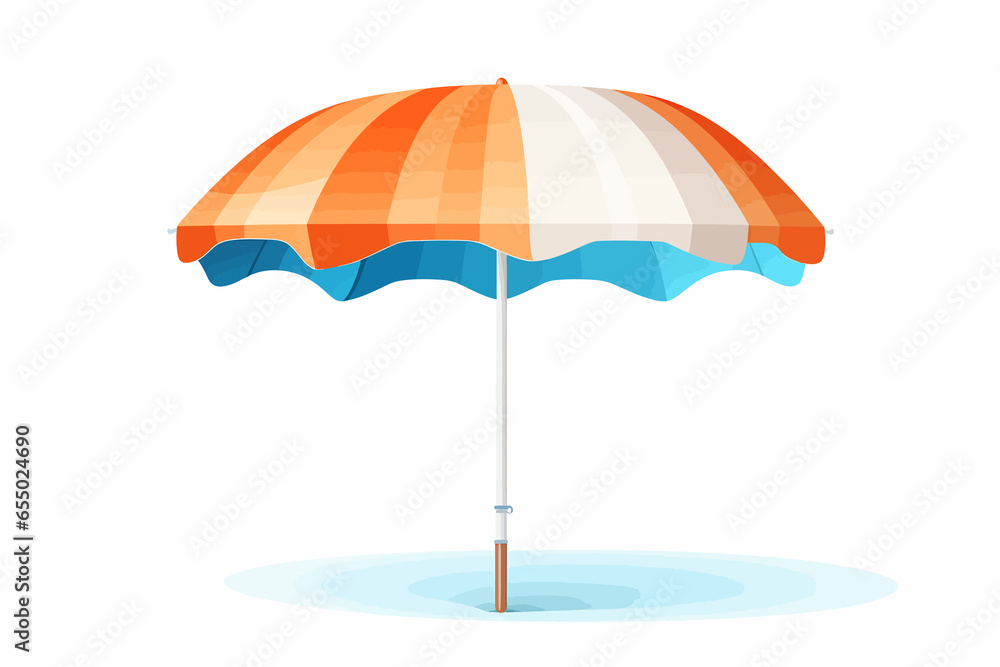 beach umbrella vector flat minimalistic isolated vector style illustration