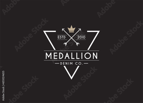 Classic Vintage Retro Label Badge logo design for cloth apparel