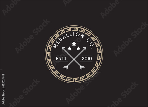 Classic Vintage Retro Label Badge logo design for cloth apparel