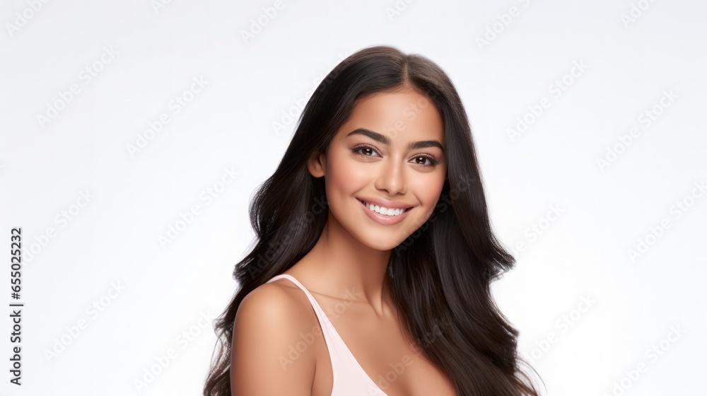 A beautiful model woman smiling with clean teeth. A beautiful model woman smiling with clean teeth.