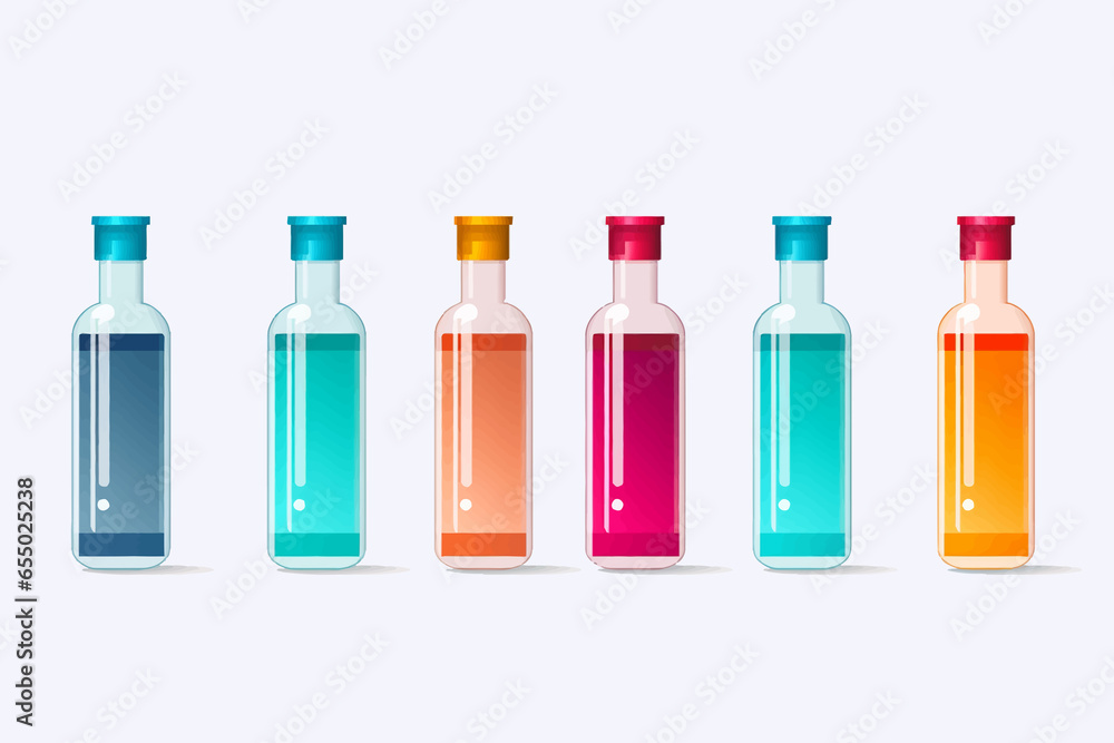Medical vials vector flat minimalistic isolated vector style illustration Medical vials vector flat minimalistic isolated vector style illustration