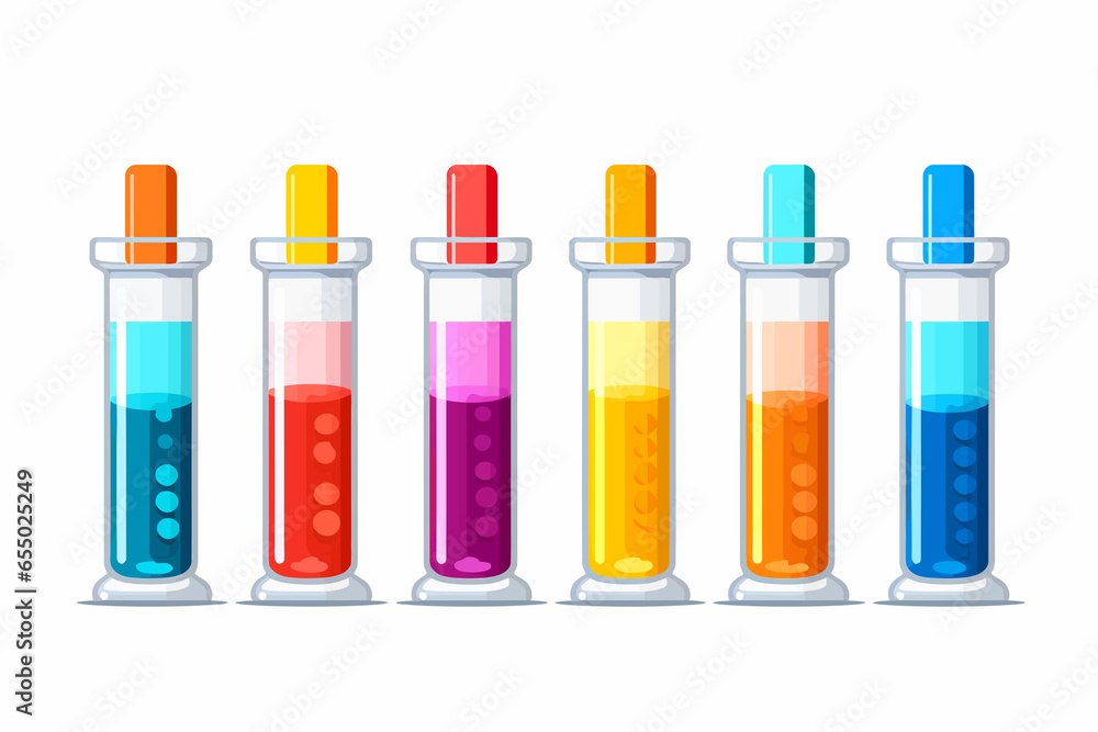Medical vials vector flat minimalistic isolated vector style illustration Medical vials vector flat minimalistic isolated vector style illustration