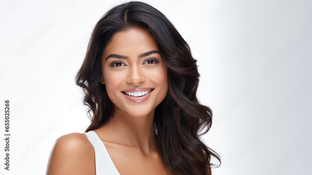 A beautiful model woman smiling with clean teeth. A beautiful model woman smiling with clean teeth.