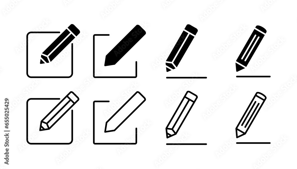 Edit icon vector. edit document sign and symbol. pencil Edit icon vector. edit document sign and symbol. pencil