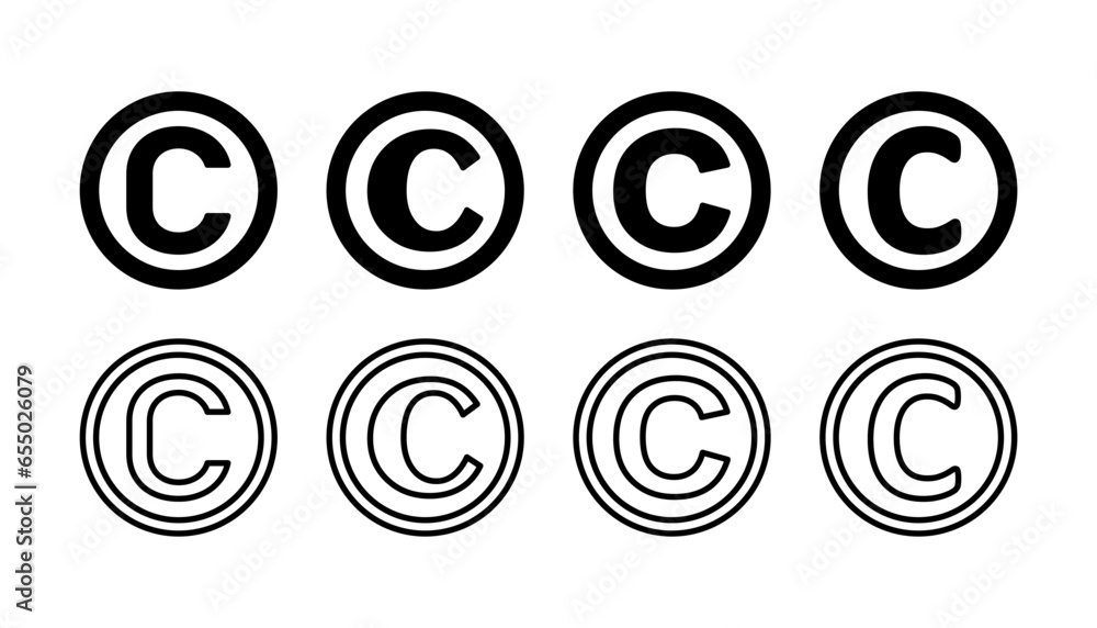 Copyright icon vector. copyright symbol Copyright icon vector. copyright symbol