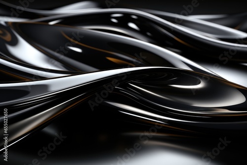 Glossy black and silver streaks themed background