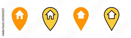 Address icon vector for web and mobile app. home location sign and symbol. pinpoint