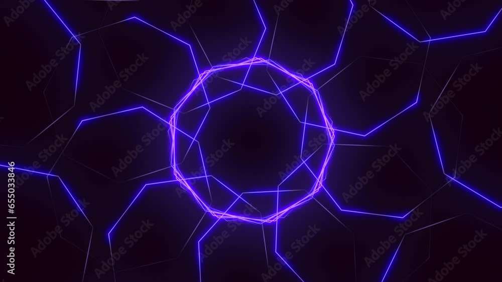 A mesmerizing, blue glowing circular pattern emerges from ...