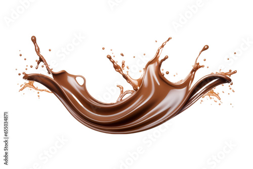 Chocolate splash isolated on a white background