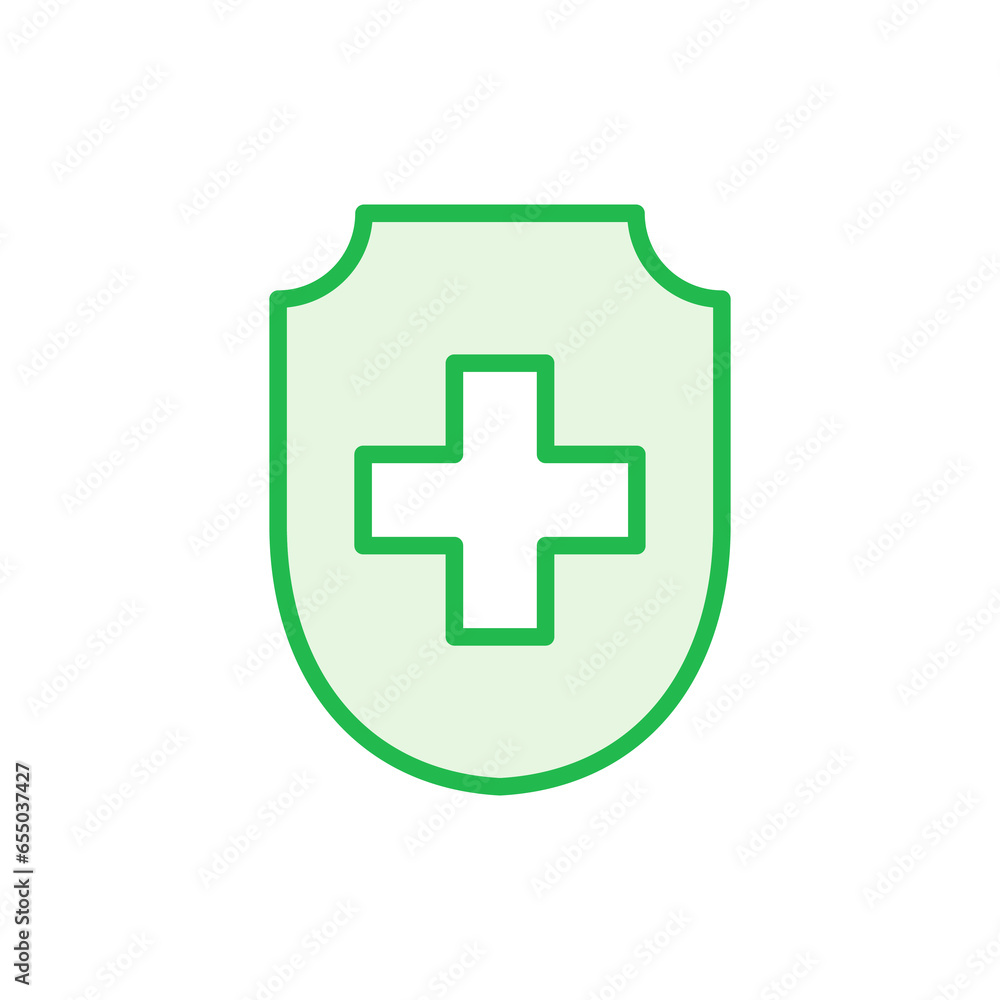 Health insurance icon set. Insurance health document icon Health insurance icon set. Insurance health document icon
