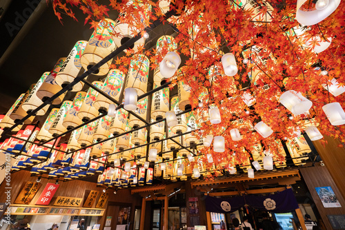 Photography lanterns at night