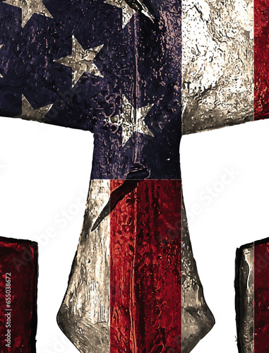 USA Flag Spartan Helmet