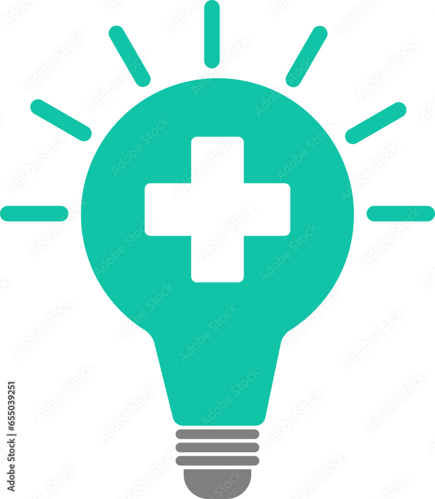 Medical Lamp vector icon. flat symbol   rounded angles  white background.