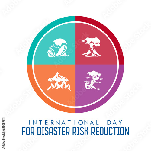 International Day for Disaster Risk Reduction, 13 October, Vector illustration design