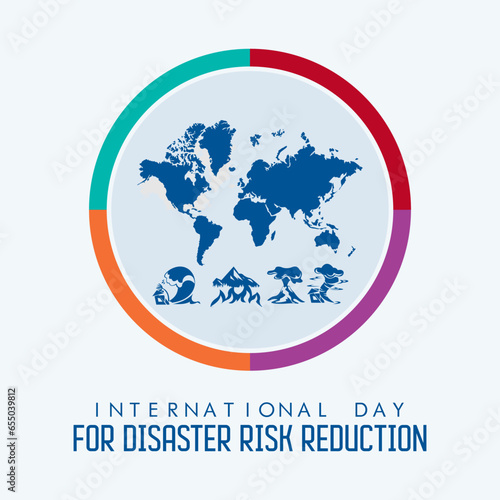 International Day for Disaster Risk Reduction, 13 October, Vector illustration design