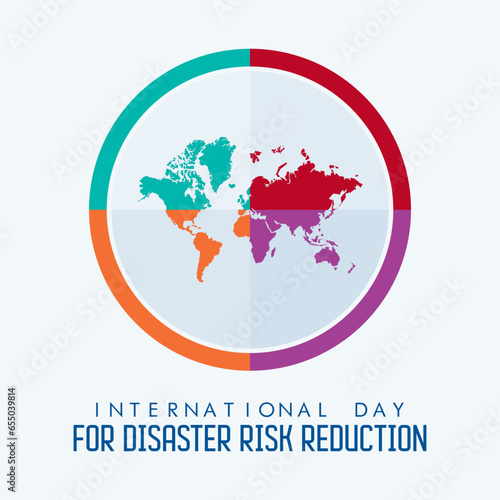 International Day for Disaster Risk Reduction, 13 October, Vector illustration design