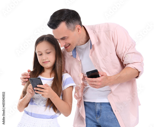 Cute little girl and her fa...