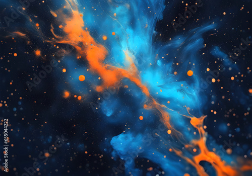 Abstract galaxy ink texture and vibrant neon colors