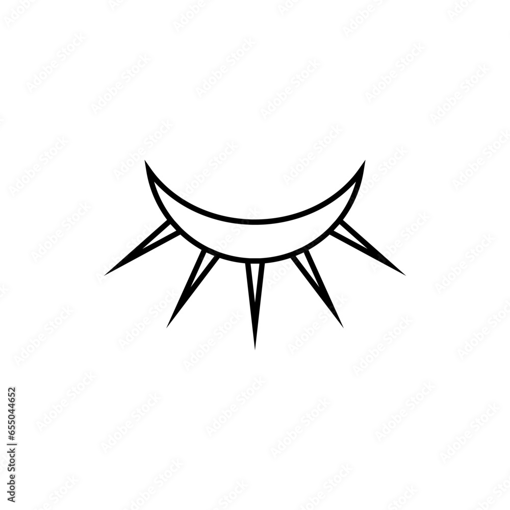 Closed Eyes Icon. Privacy, Secret. Unseen Symbol - Vector.