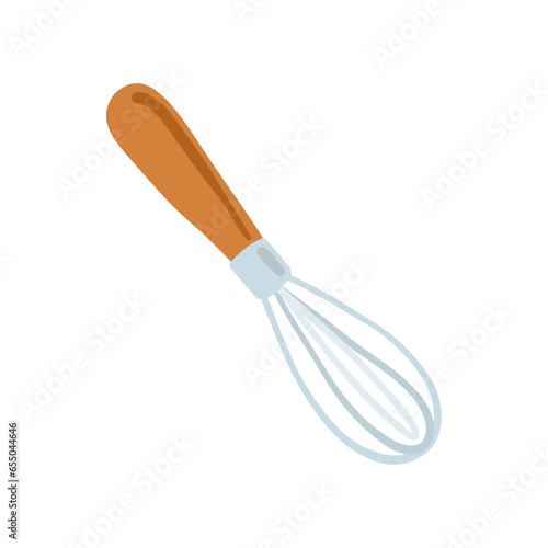 Vector concept cooking whisk the illustration depicts a flat vector cartoonstyle design