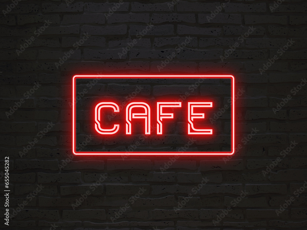 CAFE のネオン文字